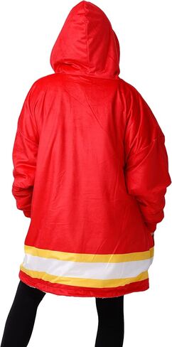 FOCO NFL Team Logo Reversible Oversized Sherpa Hoodie Sweatshirt Hoodeez in Saudi Arabia