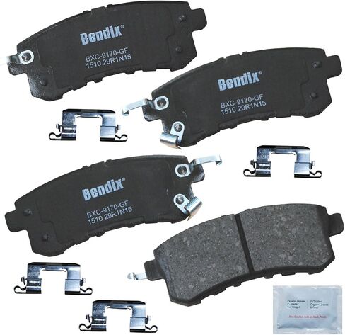 Bendix Priority1 CFC1510 Ceramic Rear Brake Pads for INFINITI QX56 2013-2011, QX80 2024-2014, Nissan Armada 2023-2017 in Saudi Arabia