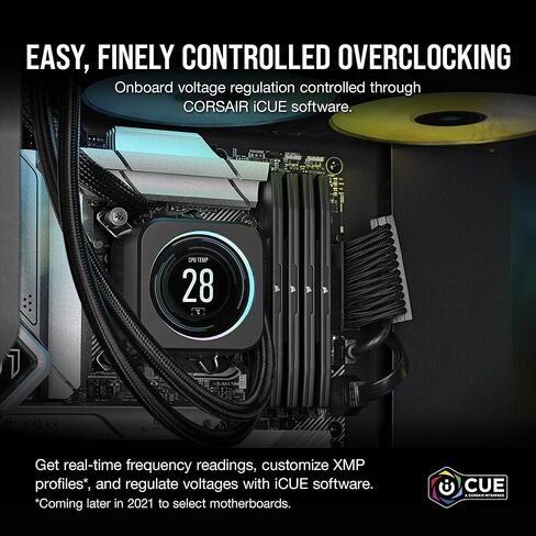 ذاكرة الوصول العشوائي CORSAIR Vengeance DDR5 بسعة 32 جيجابايت (2 × 16 جيجابايت) بسرعة 6000 ميجاهرتز CL36 Intel XMP iCUE المتوافقة مع الكمبيوتر - أسود (CMK32GX5M2E6000C36K) in Saudi Arabia