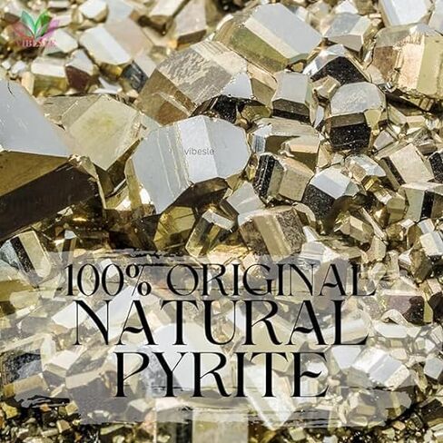 Original Pyrite Ring with Adjustable Size Natural Pyrite Stone - Certified Pyrite Ring Money, Abundance, Wealth, Success and Prosperity - natural healing crystal jewelry for Women & Men in Saudi Arabia