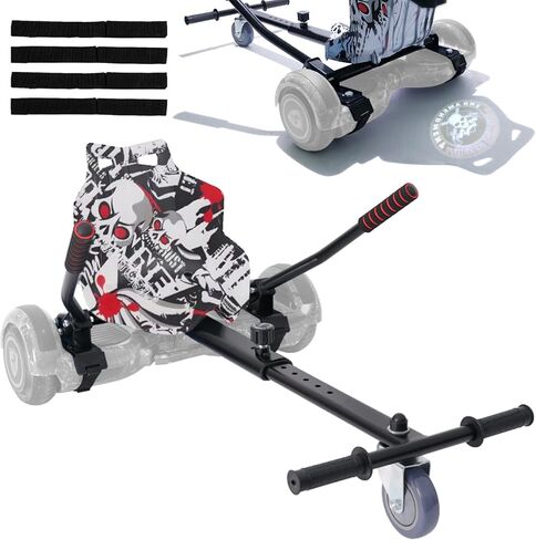Hoverboard Seat Attachment Go Kart, Hoverboard Accessories with Projector Pattern for 6.5" 8" 10" Self Balancing Scooter Transform Your Hoverboard into Go Kart for Kids or Adults in Saudi Arabia
