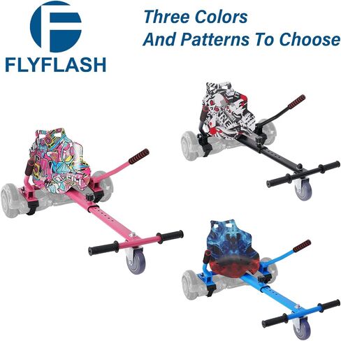 Hoverboard Seat Attachment Go Kart, Hoverboard Accessories with Projector Pattern for 6.5" 8" 10" Self Balancing Scooter Transform Your Hoverboard into Go Kart for Kids or Adults in Saudi Arabia