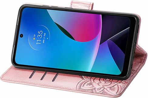 for Moto G Stylus 4G 2023 Case,PU Leather Wallet Flip Protective Phone Case with Wrist Strap Card Slots Holder Pocket Emboss Butterfly Flower Stand Case for Motorola Moto G Stylus 4G 2023 Black in Saudi Arabia