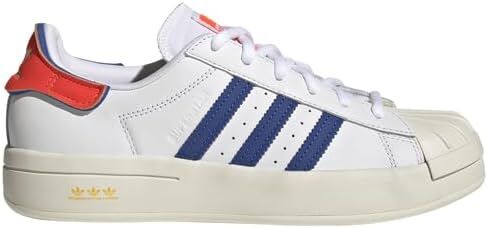 حذاء كرة السلة للسيدات Adidas Originals Superstar - حذاء كرة السلة للسيدات باللون الأبيض الفاتح/الأحمر الشمسي/الفريق الملكي الأزرق مقاس 07.0 in Saudi Arabia
