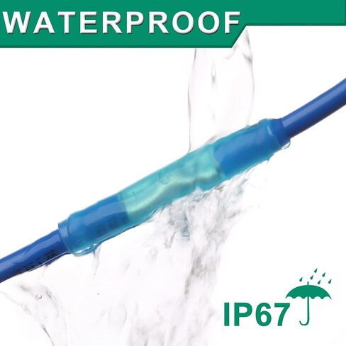 340 قطعة من موصلات المؤخرة المنكمشة بالحرارة، 26-10 AWG موصلات الأسلاك المنكمشة بالحرارة من الدرجة البحرية، مجموعة موصلات الأسلاك الكهربائية النحاسية الحمراء المعلبة، وصلة تجعيد معزولة مقاومة للماء in Kuwait