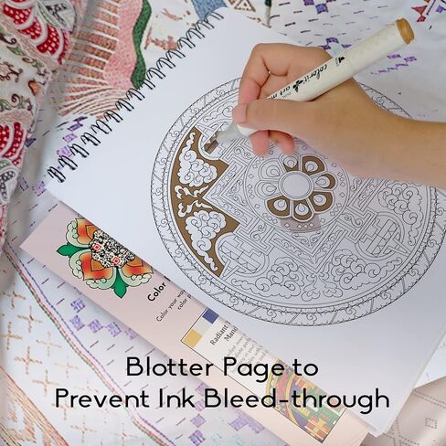 ColorIt Mandalas To Color، المجلد السابع كتاب التلوين للبالغين 50 أنماط وتصميمات ماندالا الثقافية، ملزمة حلزونية، مطبوعة في الولايات المتحدة الأمريكية، غطاء كتاب مسطح مسطح، نشاف الحبر in Kuwait