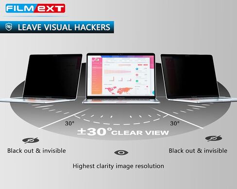 شاشة الخصوصية FILMEXT Macbook Pro 14 بوصة (2023 2022 2021، M1، M2، M3، A2779، A2442، A2992، A2918)، واقي شاشة الخصوصية قابل للإزالة ومضاد للضوء الأزرق لجهاز Mac 14In Laptop in Saudi Arabia