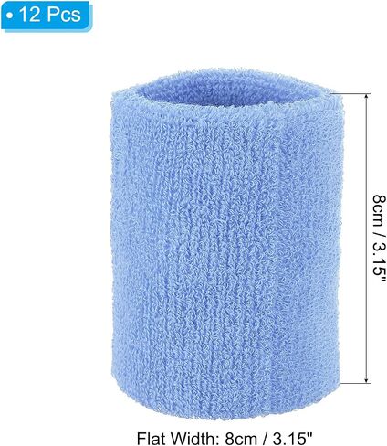 PATIKIL Sports Wristbands Cotton Terry Cloth Absorbent Sweatband for Tennis Basketball Working Out Athletic in Saudi Arabia