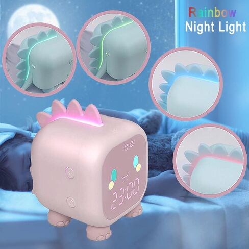 Kids Dinosaur Alarm Clock Boys Blue Alarm Clocks with Night Light Digital Alarm Clock for Kids Boy Children in Saudi Arabia