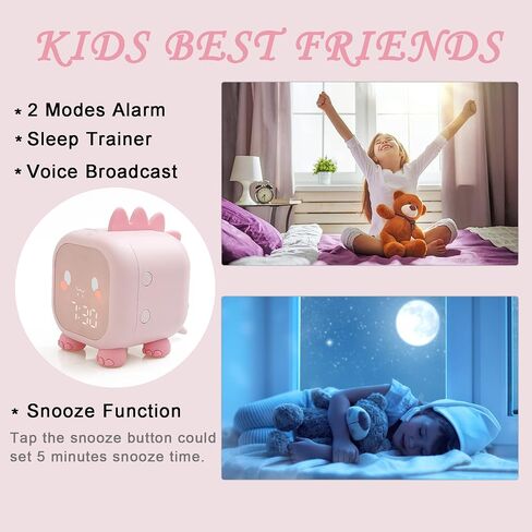 Kids Dinosaur Alarm Clock Boys Blue Alarm Clocks with Night Light Digital Alarm Clock for Kids Boy Children in Saudi Arabia