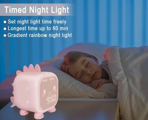 Kids Dinosaur Alarm Clock Boys Blue Alarm Clocks with Night Light Digital Alarm Clock for Kids Boy Children in Saudi Arabia