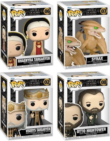 Funko POP! TV: House of The Dragon- Syrax Rhaenyra Targaryen Viserys Targaryen and Otto Hightower in Saudi Arabia