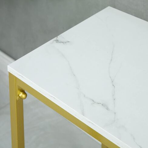 CIVANA Metal Shoe Handbag Display Stand, Nesting Tables 2 Piece Set, Imitation Marble Display Table for Retail Store, Display Riser Shelf for Boutique, Iron and Wood, Gold in Kuwait