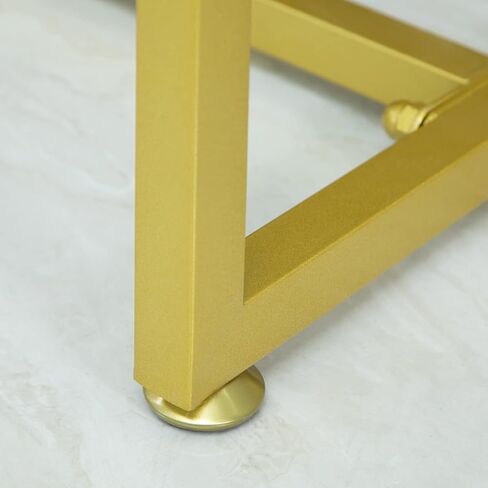 CIVANA Metal Shoe Handbag Display Stand, Nesting Tables 2 Piece Set, Imitation Marble Display Table for Retail Store, Display Riser Shelf for Boutique, Iron and Wood, Gold in Kuwait