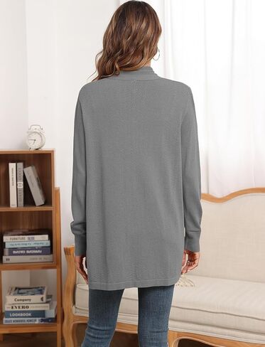 VIISHOW Womens Open Front Lightweight Cardigan Basic Knit Sweater Casual Long Sleeve Shawl Collar Sweaters Coat Soft Outwear in Kuwait