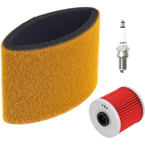 XuLong Air Filter 11013-1275 Compatible with Kawasaki KLF220 KLF 220 Bayou 220 1999-2002 / KLF250 KLF 250 Bayou 250 2003-2011 / KLF300 KLF 300 Bayou 300 1999-2006 (Air Filter Oil filter Spark Plug)