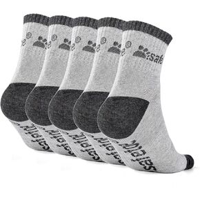 5-Pack Moisture Control Cushioned Compression Work Boots Socks for Men Women Youth
