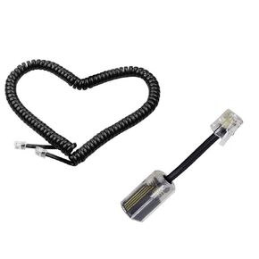 Telephone Cord Cable Landline Handset 9.8Ft Uncoiled Microphone Receiver Line Connector Copper Phone Volume Curve with 1PCS Anti-Tangle Telephone Cord Entangler 360 Degree Rotating Swivel Accessory