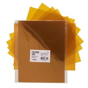 Gizmo Dorks Kapton Tape Polyimide for 3D Printers and Printing, 9 x 12 inches, 10 Sheets per Pack