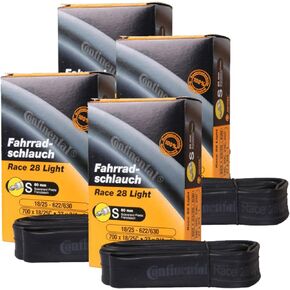 Continental (4) Tubes 700x18-25 Presta Valve 80mm Light