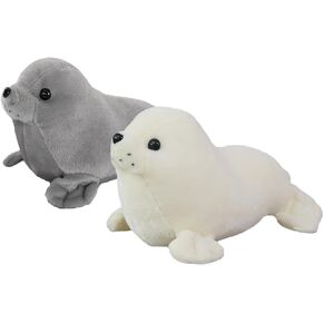 2PCS 9" Seal Plush Stuffed Animal Cute Seal Toy Pillow Kawaii Doll Gifts for Kids