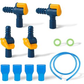 11pcs Bite Valve Replacement for Camelbak, Bladder Nozzle Hydration Pack Bladder Tip, Including Water Pipes, Gaskets, Hose Connectors, Mouthpiece Replacement Bite Valves, Replacement Parts