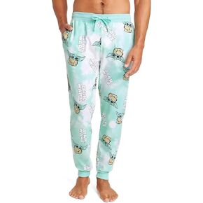 Star Wars Men's Mandalorian Baby Yoda AOP Tie-Dye Jogger Pajama Pants