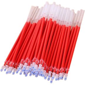 20Pcs Red Gel Pen Refills Wear-Resistant Super-Smooth Plastic Ink Needle Tubing 0.5mm Penpoint Refills Office StylusFor Students, Schools and Offices，Ink Pen Refills,Writing and Correction Supplies