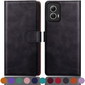 SUANPOT for Motorola Moto G Power 5G 2024 6.7" Wallet case with RFID Blocking Credit Card Holder,Flip Book PU Leather Protective Cover Women Men for Power 5G 2024 Phone case Black