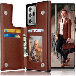 Tekcoo Galaxy Note 20 Ultra Wallet Case, Luxury PU Leather, ID/Card Slots, Magnetic Closure, Kickstand, Slim Protective Cover [Black]