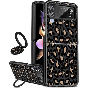 Toycamp for Samsung Galaxy Z Flip 4 Case with Ring Holder, Cute Aesthetic Blue Butterfly Insect Designer Cartoon Shockproof Galaxy Flip 4 Cases for Women Girls Boys Teens Kids 6.7" Blue