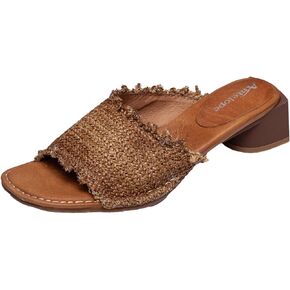 Antelope Women's Clover Rafia Heel Slide Sandals