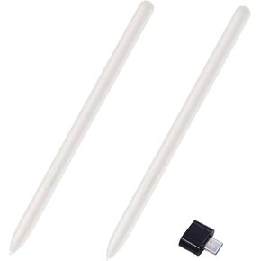 2 Pack Galaxy Tab S9 Ultra S Pen Replacement for Samsung Galaxy Tab S9 Plus Stylus Pen Replacement for Samsung Galaxy Tab S9 Pen Without Bluetooth (Black) Type-C Convertor