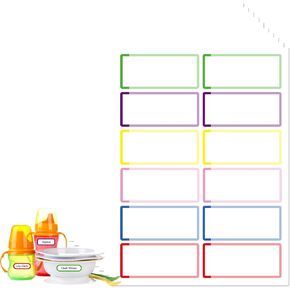 120 Pcs Daycare Labels,Reusable Waterproof Baby Bottle Labels Multipurpose School Name Labels for Kids Water Bottles Lunch Box (120)