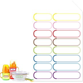 128 قطعة من ملصقات الرعاية النهارية، ملصقات زجاجات الأطفال المقاومة للماء وقابلة لإعادة الاستخدام، ملصقات أسماء مدرسية متعددة الأغراض للأطفال وزجاجات المياه وصندوق الغداء (128) in Kuwait