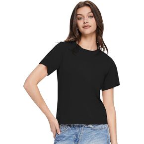 تيشيرت Orolay صيفي للتمرين للنساء برقبة دائرية وأكمام قصيرة، ملابس رياضية مقصوصة in Kuwait