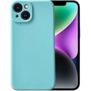 Compatible with iPhone 14 Plus Soft Liquid Silicone Gel Cell Phone Mobile Basic Back Case Cover (Baby Blue) in Kuwait