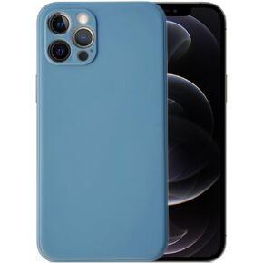 Compatible with iPhone 12 Pro Soft Liquid Silicone Gel Cell Phone Mobile Basic Back Case Cover (Baby Blue) in Kuwait