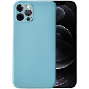 متوافق مع هاتف iPhone 12 Pro، غطاء خلفي أساسي من جل السيليكون السائل الناعم للهاتف الخلوي (بيج)