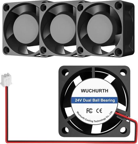 4 عبوات 4020 مروحة 24 فولت محمل كروي مزدوج، مراوح تبريد قوية بدون فرش لتدفق الهواء 40 مم × 40 مم × 20 مم مع موصل 2Pin للطابعة ثلاثية الأبعاد واستبدال الأجهزة الإلكترونية الأخرى in Kuwait
