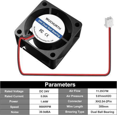 4 عبوات 4020 مروحة 24 فولت محمل كروي مزدوج، مراوح تبريد قوية بدون فرش لتدفق الهواء 40 مم × 40 مم × 20 مم مع موصل 2Pin للطابعة ثلاثية الأبعاد واستبدال الأجهزة الإلكترونية الأخرى in Kuwait