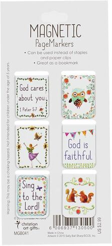 Christian Art Gifts Set of 6 Everyday Blessings Inspirational Magnetic Bible Verse Bookmark with Scripture, Size Extra Small 1" x .75" in Saudi Arabia