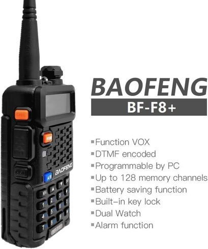 BAOFENG راديو BF-F8 + اتجاهين راديو ثنائي النطاق طويل المدى راديو محمول قابل لإعادة الشحن لاسلكي تخاطب للبالغين in Saudi Arabia