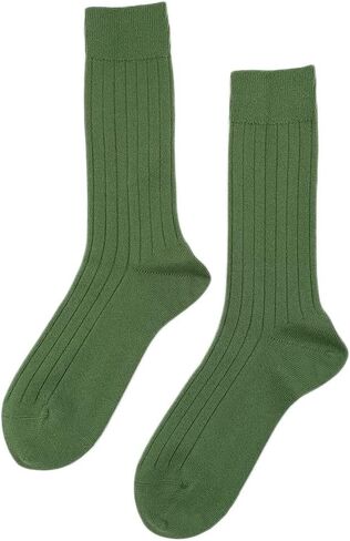 Pure Cashmere Men Rib Socks, Warm Cosy Smooth Seamless Toes Sewed by Hand in Saudi Arabia
