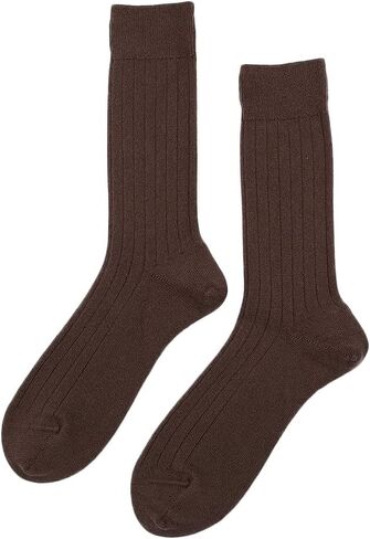 Pure Cashmere Men Rib Socks, Warm Cosy Smooth Seamless Toes Sewed by Hand in Saudi Arabia