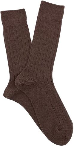 Pure Cashmere Men Rib Socks, Warm Cosy Smooth Seamless Toes Sewed by Hand in Saudi Arabia