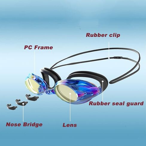 ROER Swimming Sport Equipment Goggles Corrective Myopic No Leaking Anti-Fog for Shortsighted Man Woman Adult in Saudi Arabia