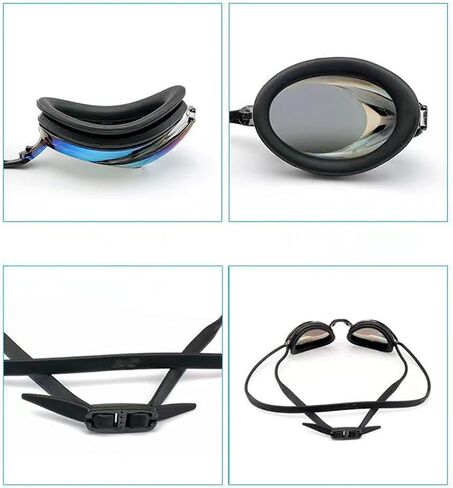ROER Swimming Sport Equipment Goggles Corrective Myopic No Leaking Anti-Fog for Shortsighted Man Woman Adult in Saudi Arabia