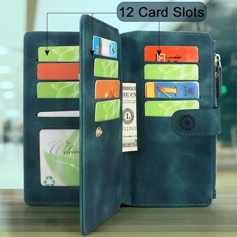 Harryshell Compatible with iPhone 14 6.1 inch 5G 2022 Wallet Case Detachable Magnetic Cover Zipper Cash Pocket Multi Card Slots Holder Wrist Strap Lanyard (Floral Black) in Kuwait