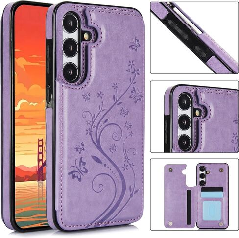 Asuwish Phone Case for Samsung Galaxy A35 5G with Tempered Glass Screen Protector and Card Holder Wallet Cover Stand Flip Leather Cell Accessories Glaxay A 35 35A A355G SM-A356U A356E Women Men Black in Kuwait